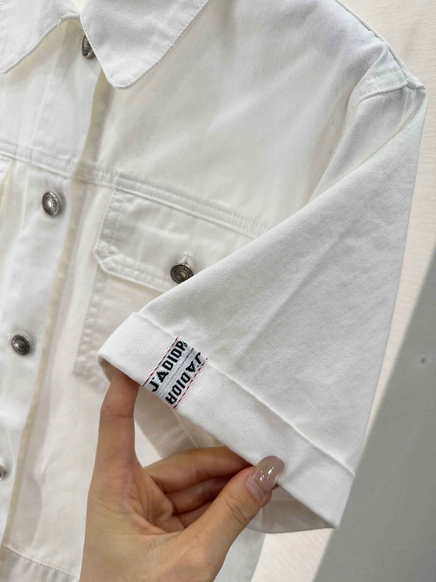 Denim jacket and shorts set