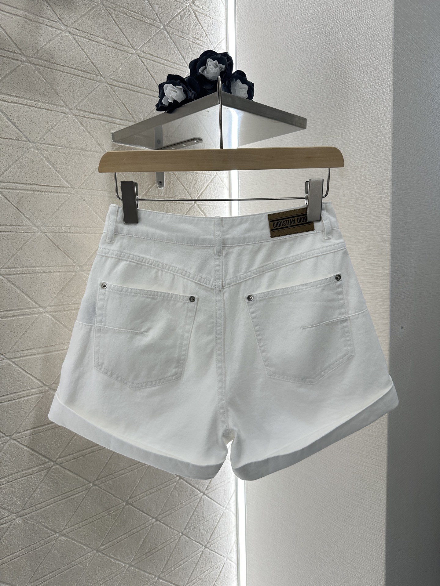 Denim jacket and shorts set