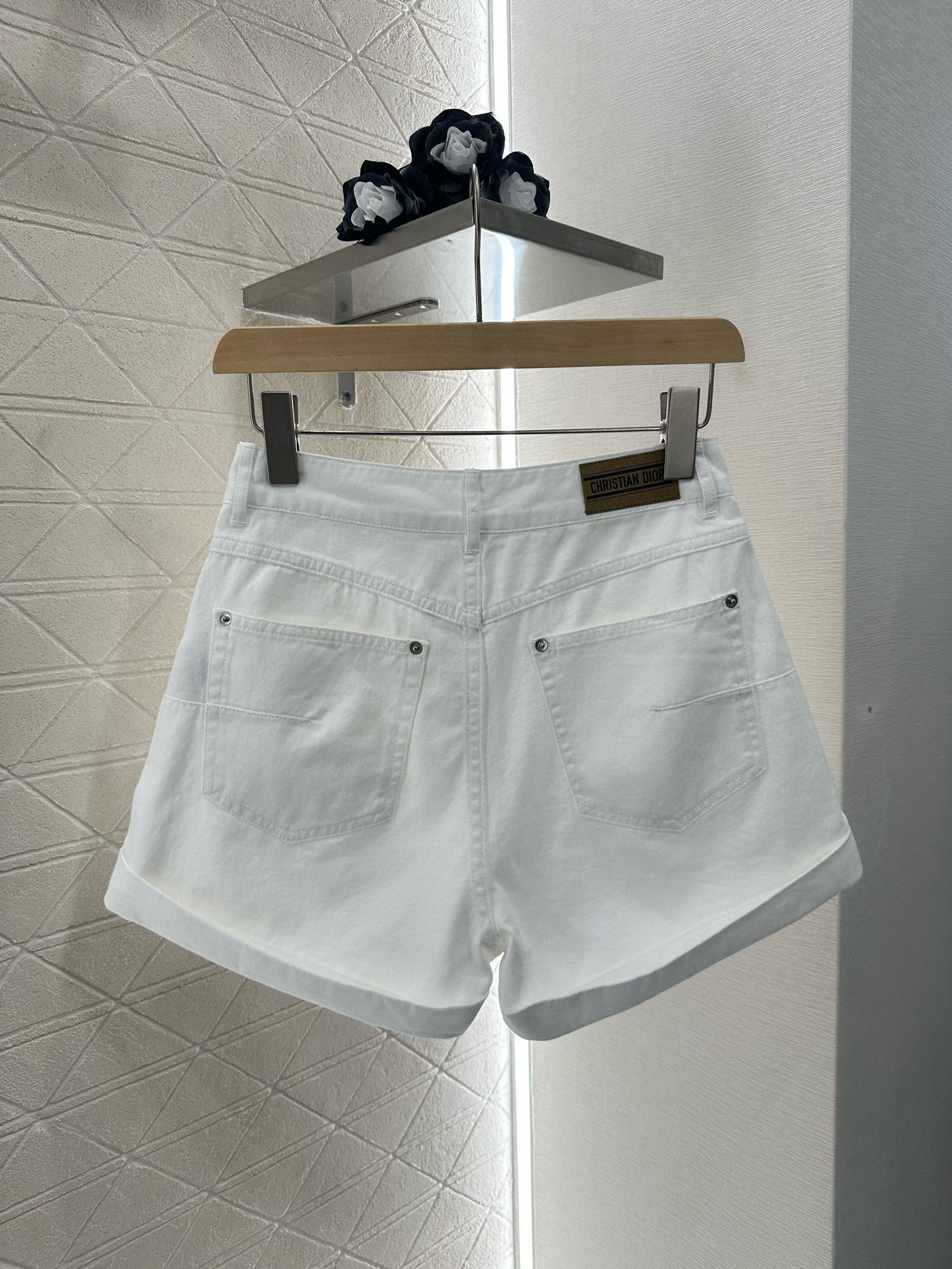 Denim jacket and shorts set