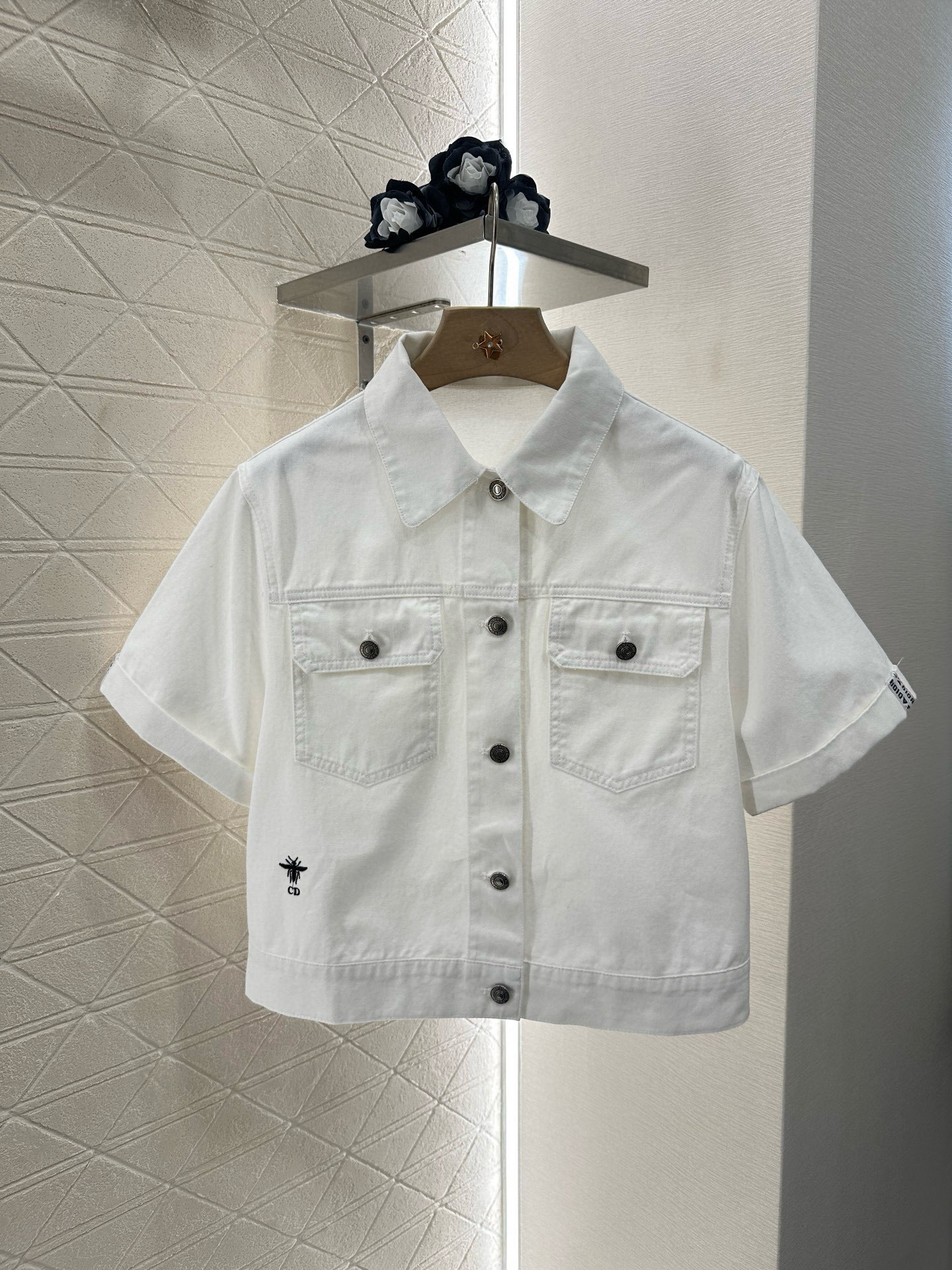 Denim jacket and shorts set