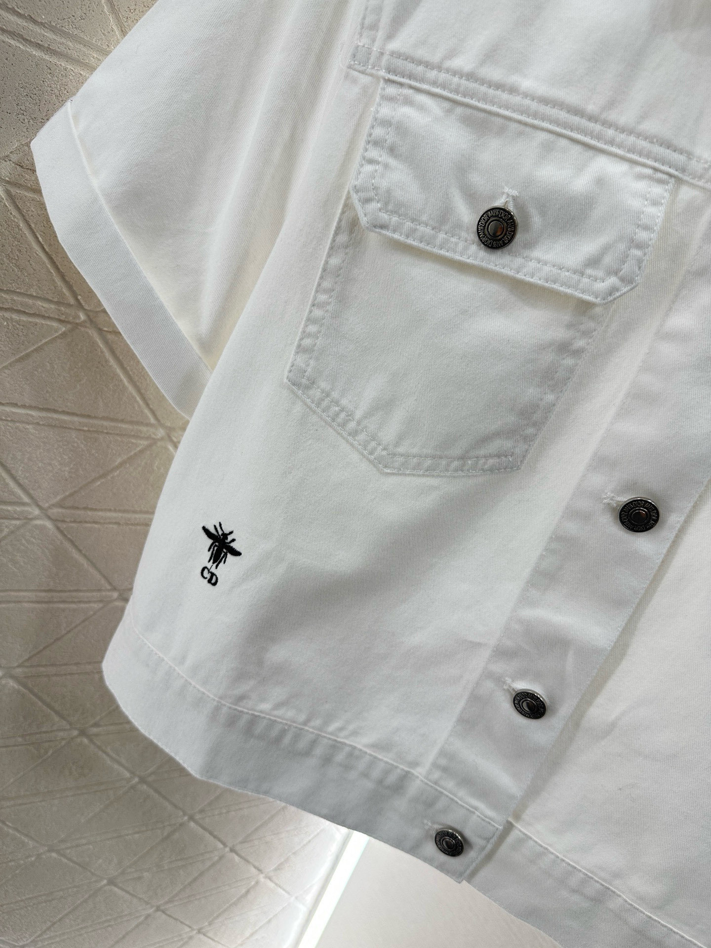 Denim jacket and shorts set