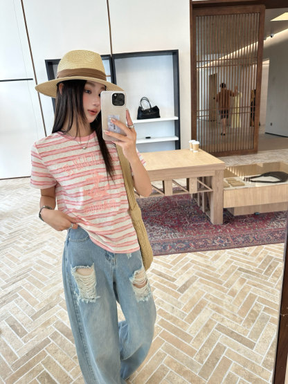 3D hook jacquard T-shirt