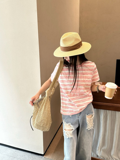 3D hook jacquard T-shirt