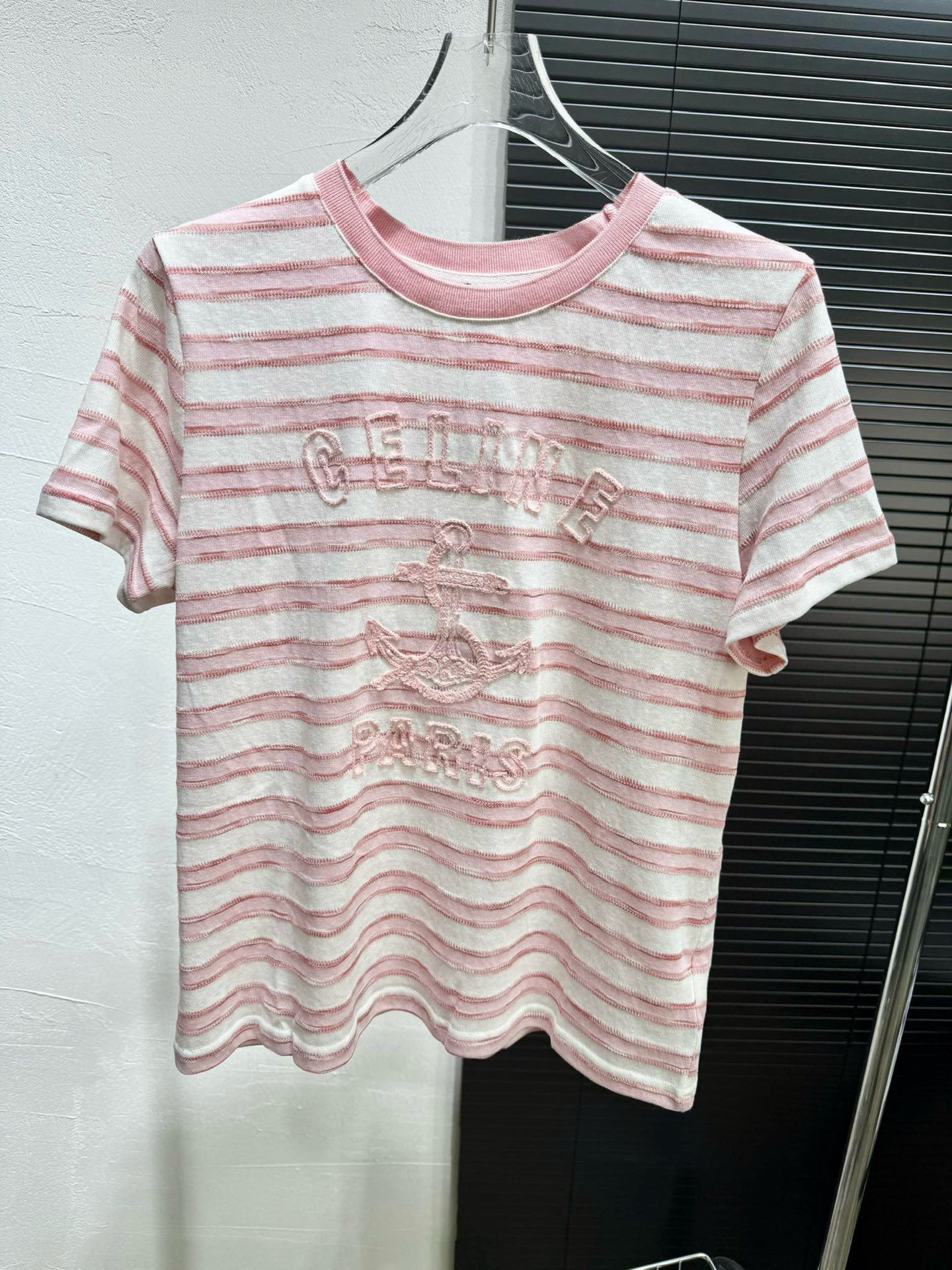 3D hook jacquard T-shirt