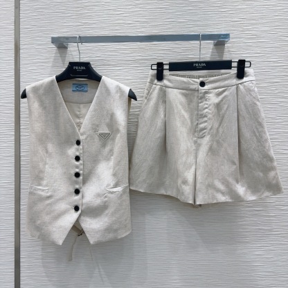 Casual vest shorts set