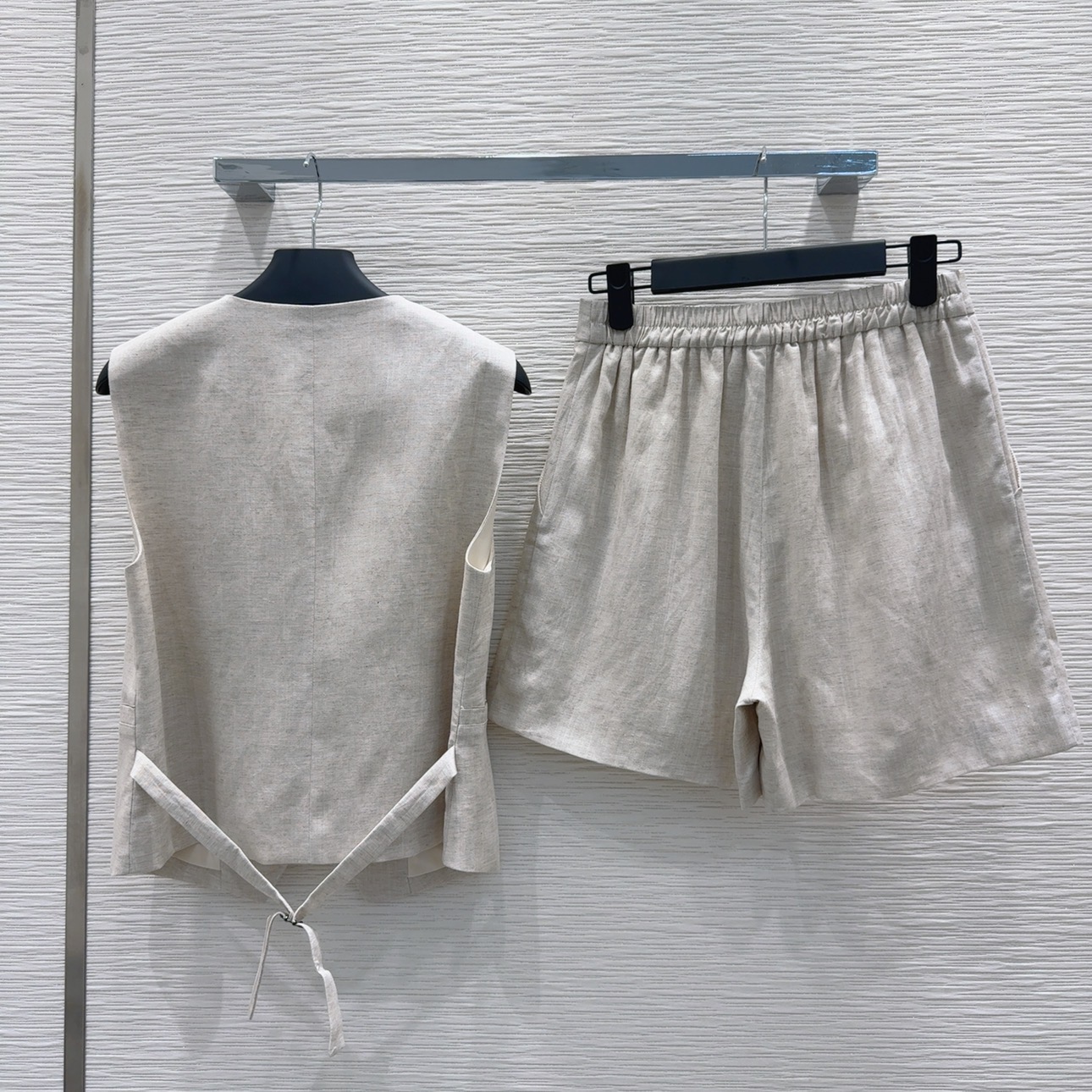 Casual vest shorts set