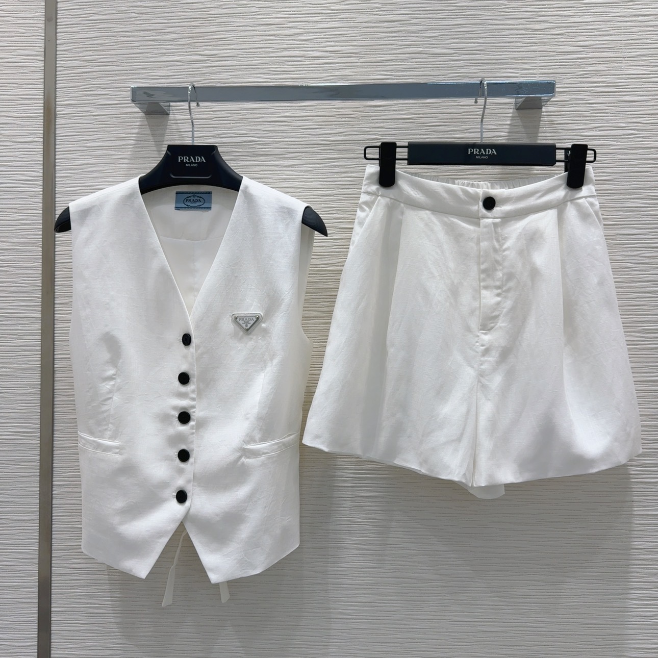 Casual vest shorts set