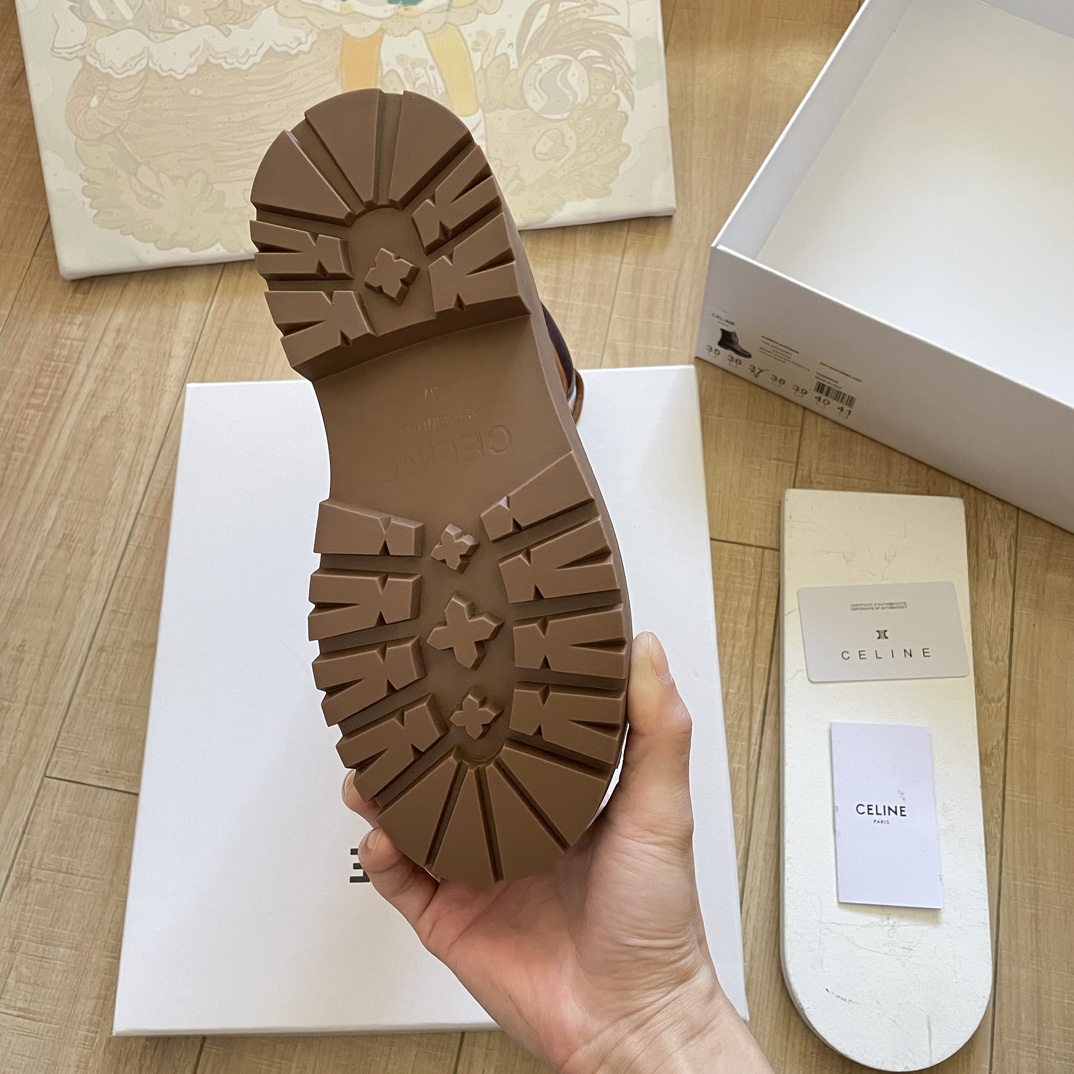 Lace-up platform ankle boots Motorcycle Martin boots