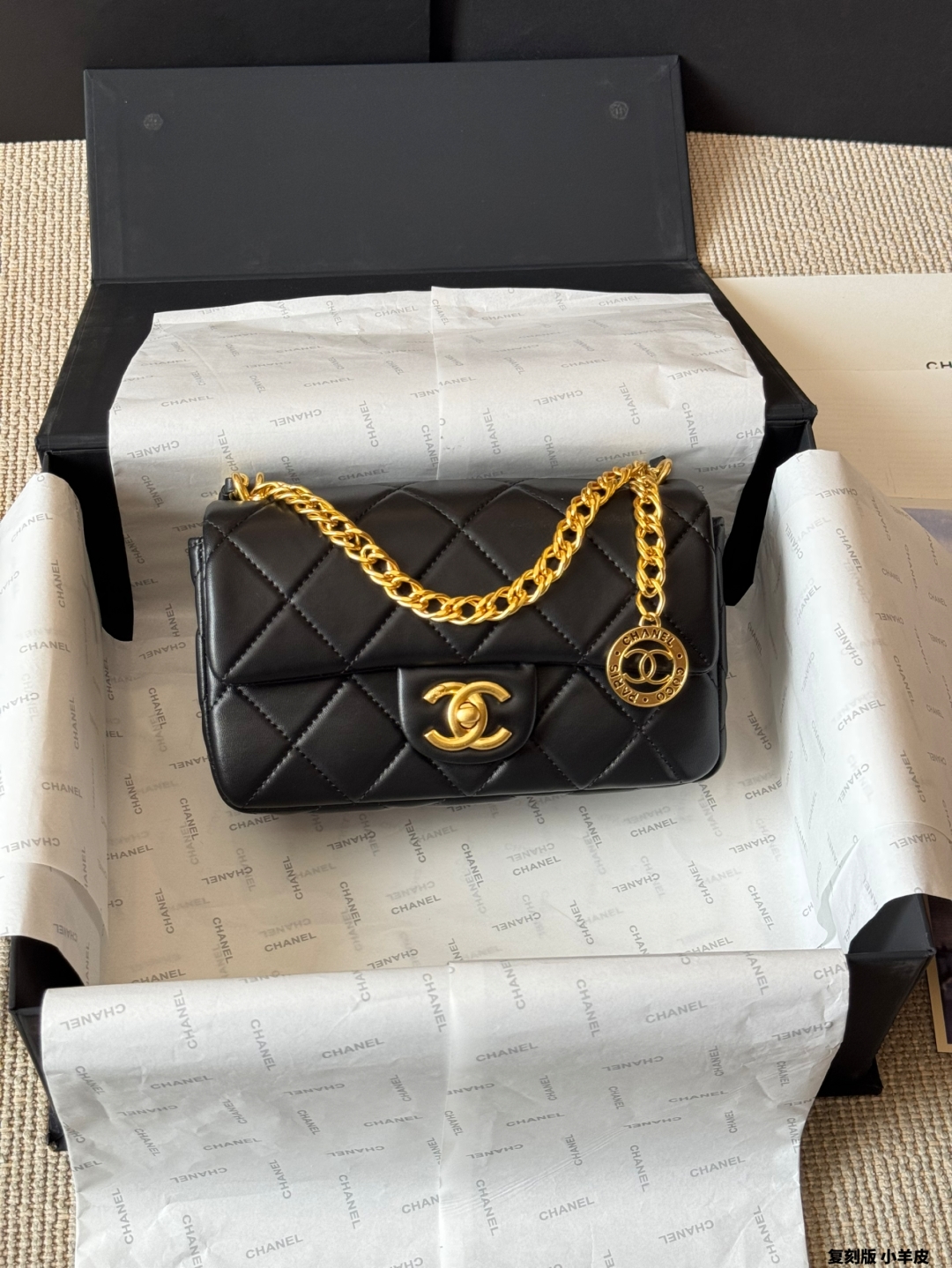 Gold Coin CF mini bag 20*7*15cm