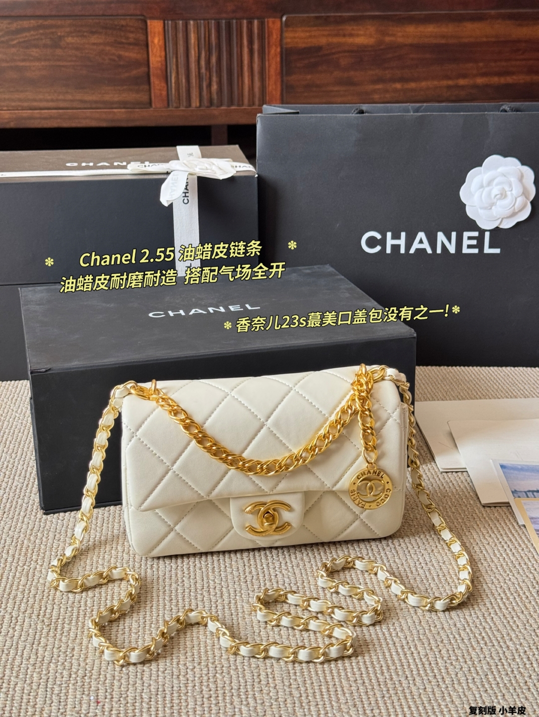 Gold Coin CF mini bag 20*7*15cm