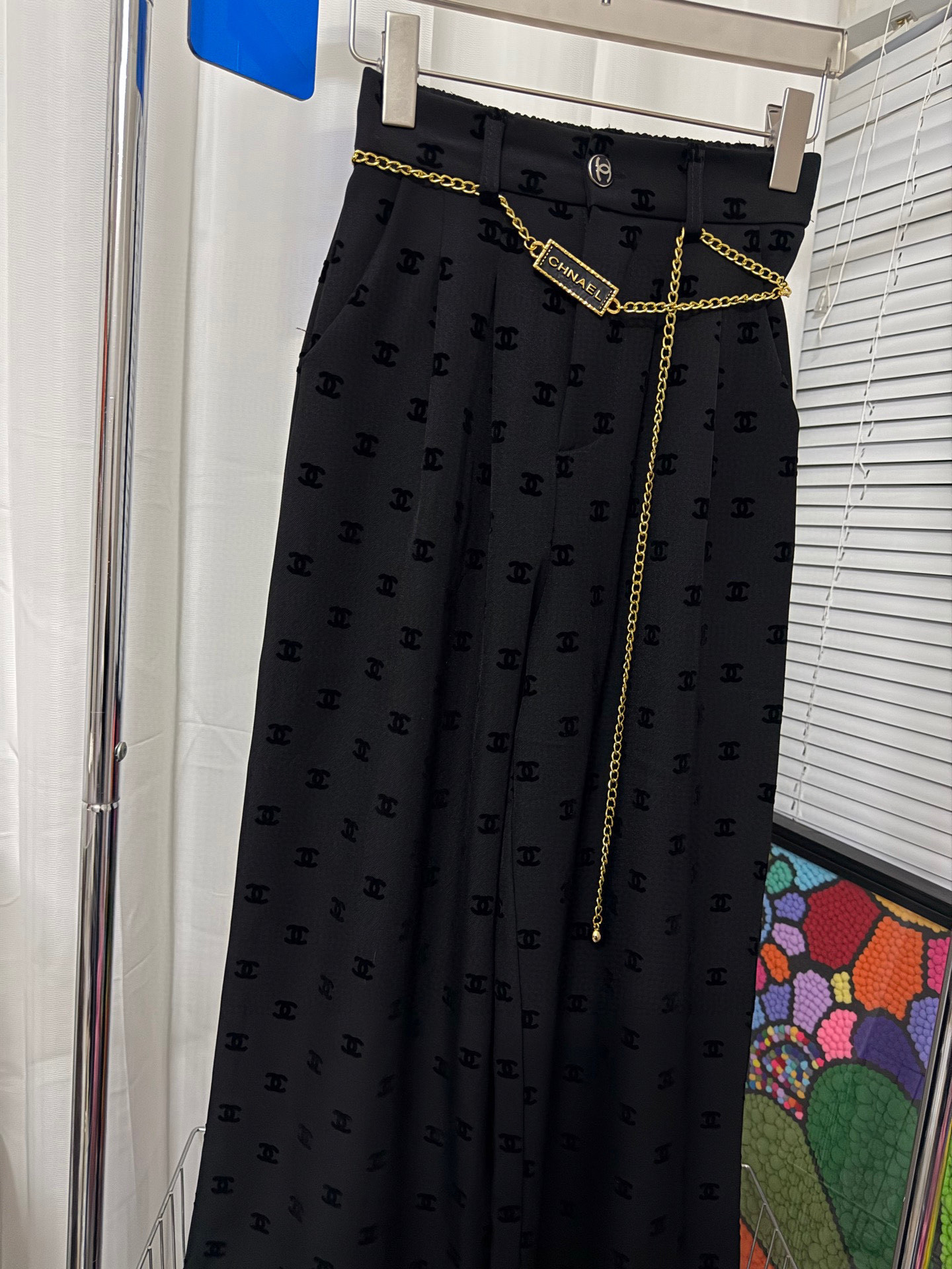 flocked printed logo pants S-XL