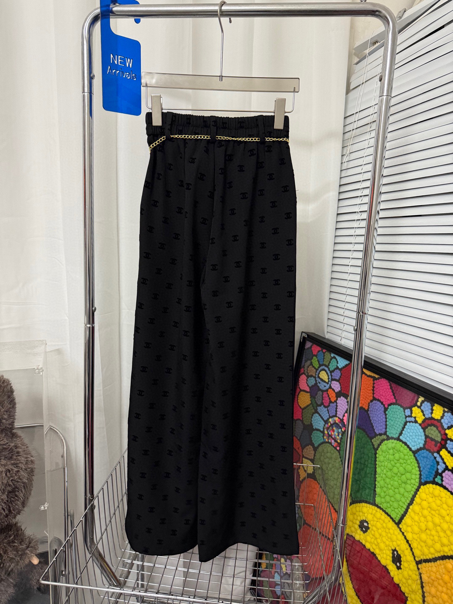 flocked printed logo pants S-XL