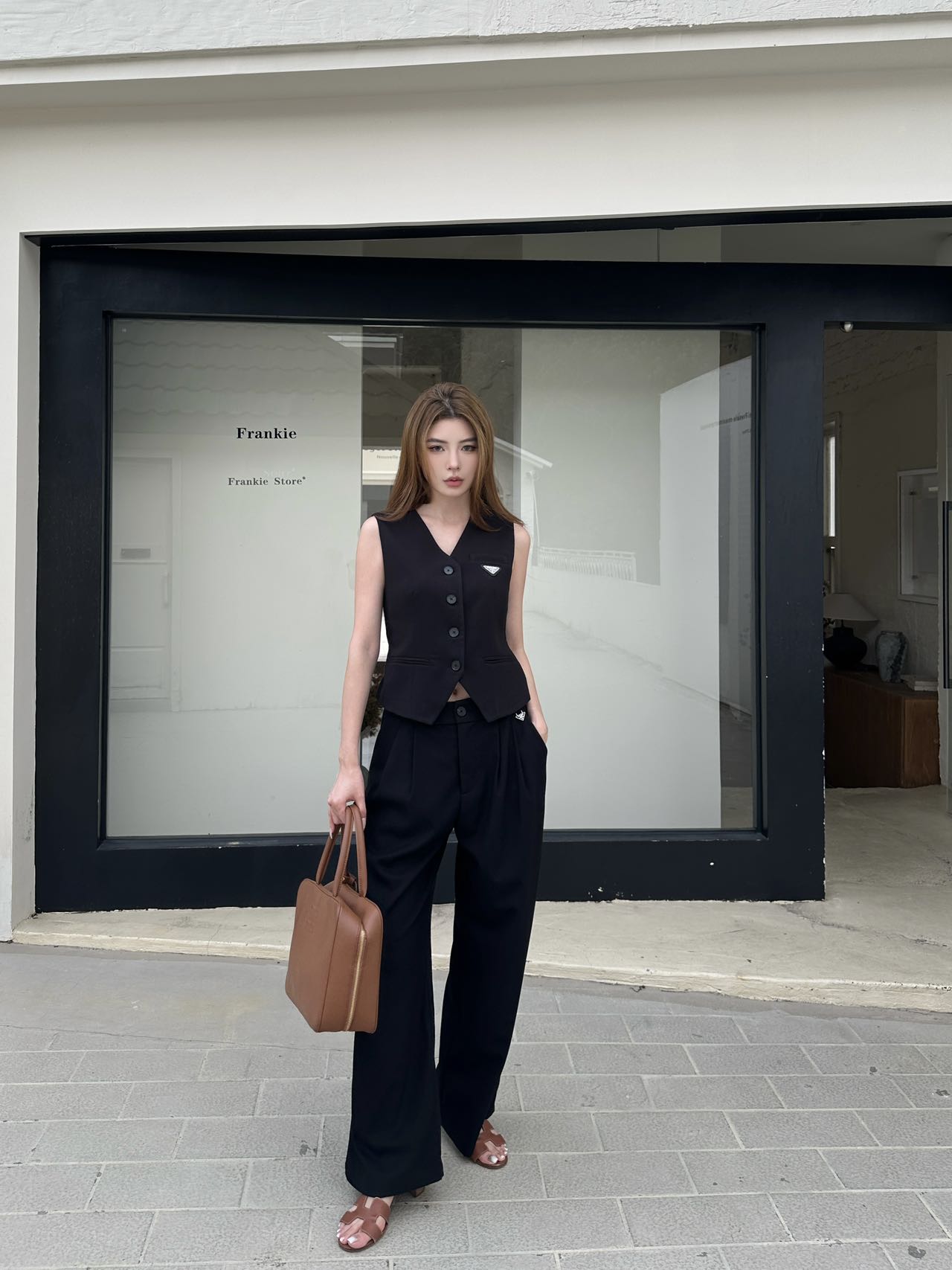 Casual vest + trousers set 