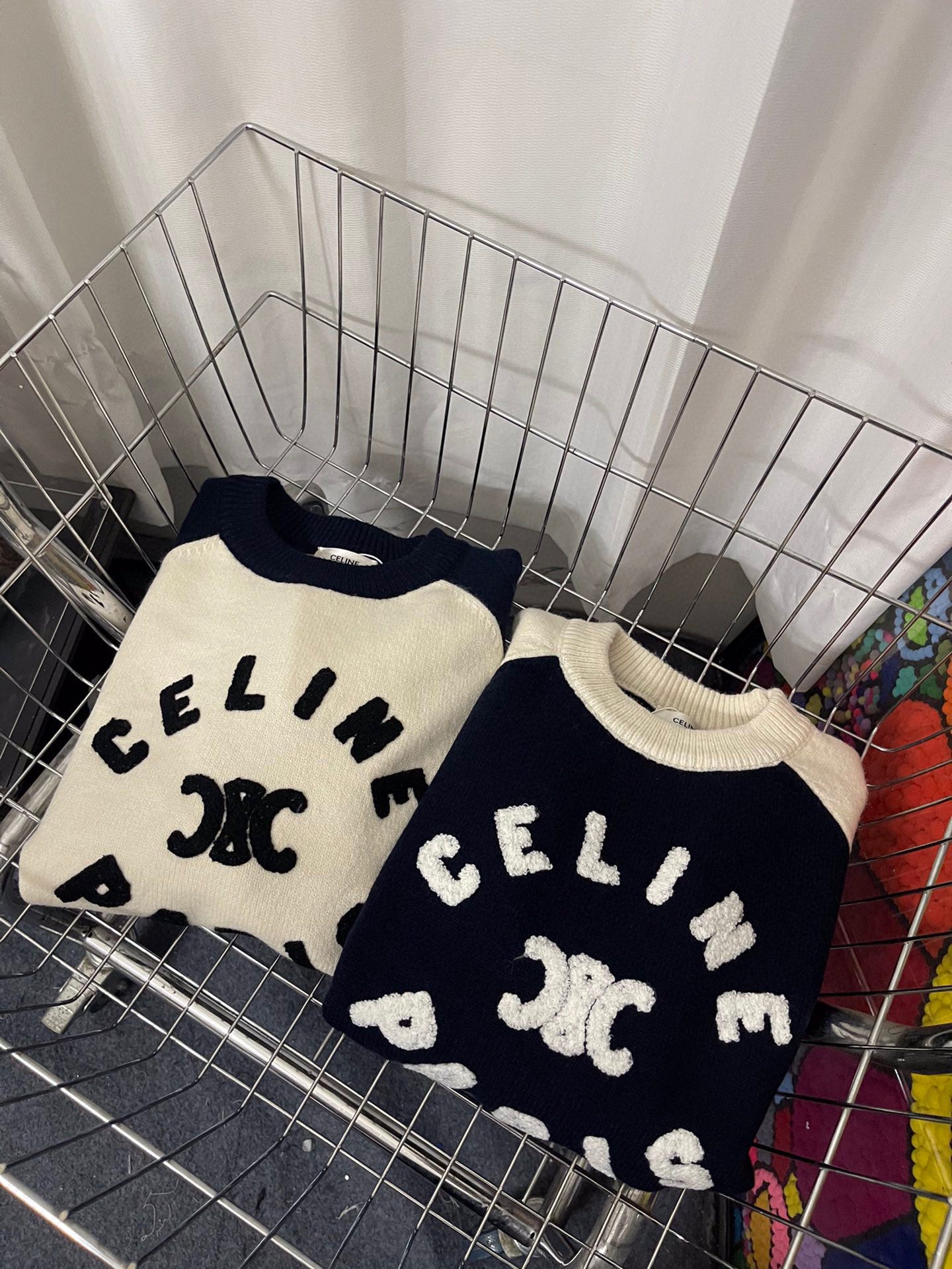 Panda colorblock sweater