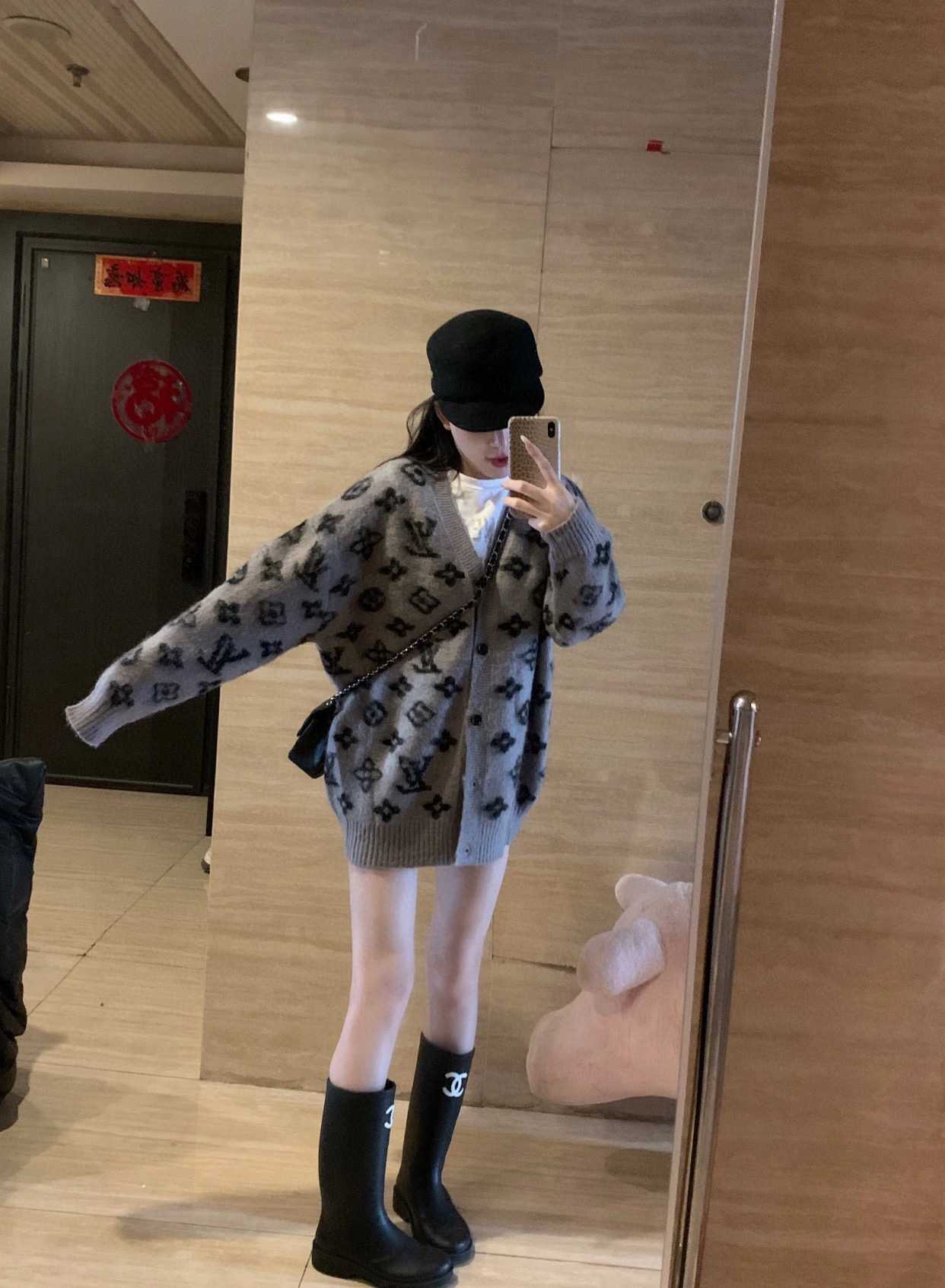 Mohair knitted cardigan