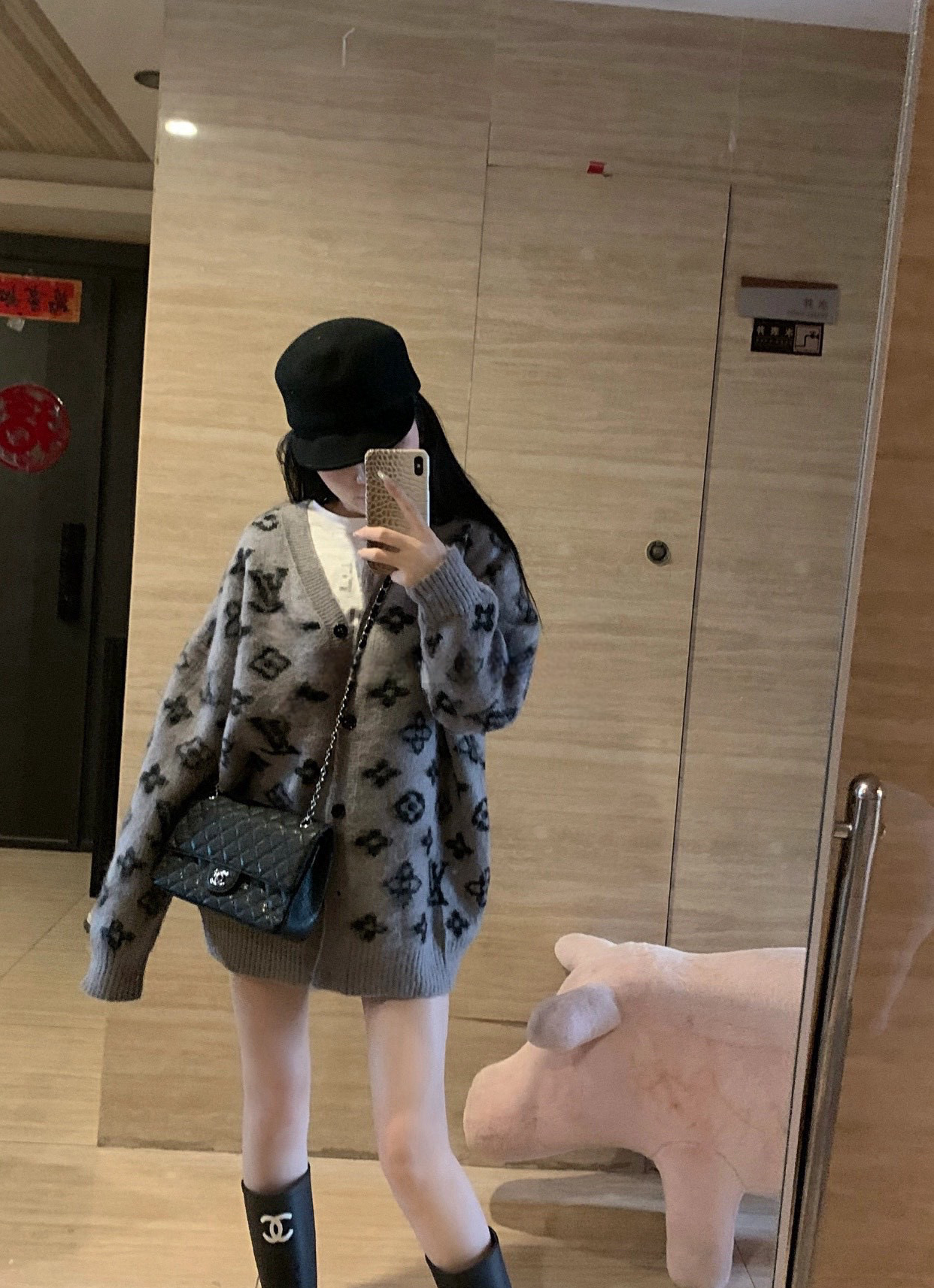 Mohair knitted cardigan