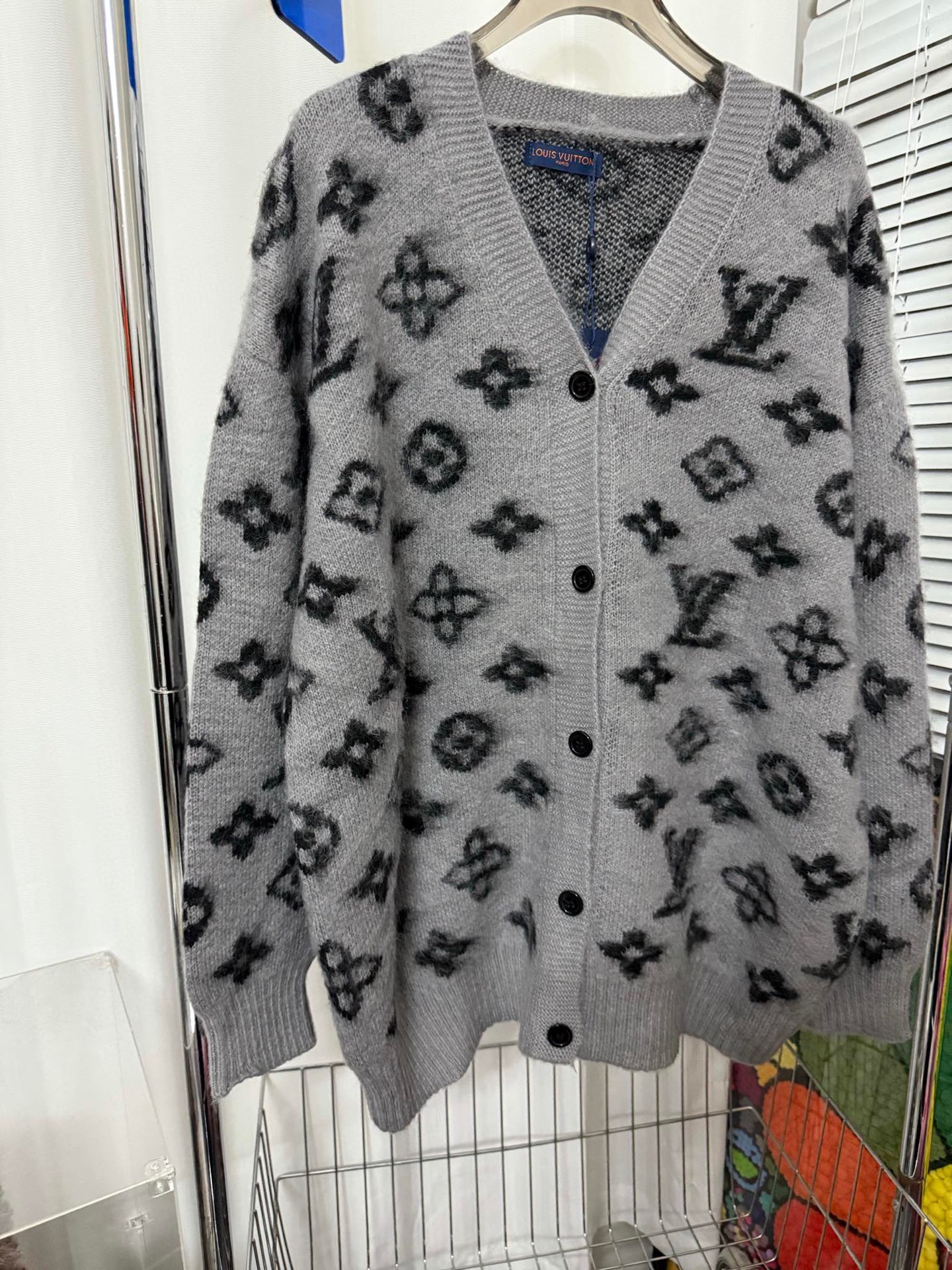 Mohair knitted cardigan