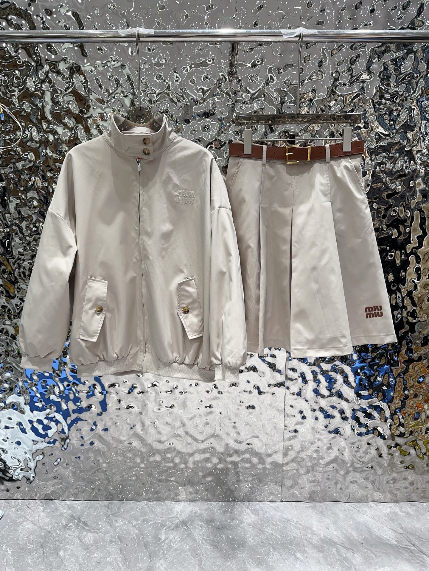 Jacket + Pleated Skirt Set