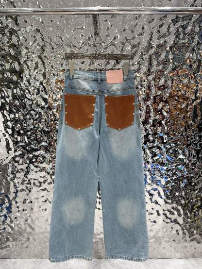 Slightly ripped, mud-dyed, distressed, washed, and dirty pants