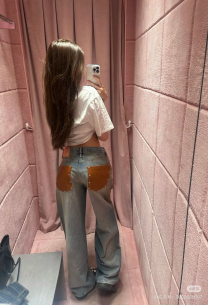 Slightly ripped, mud-dyed, distressed, washed, and dirty pants