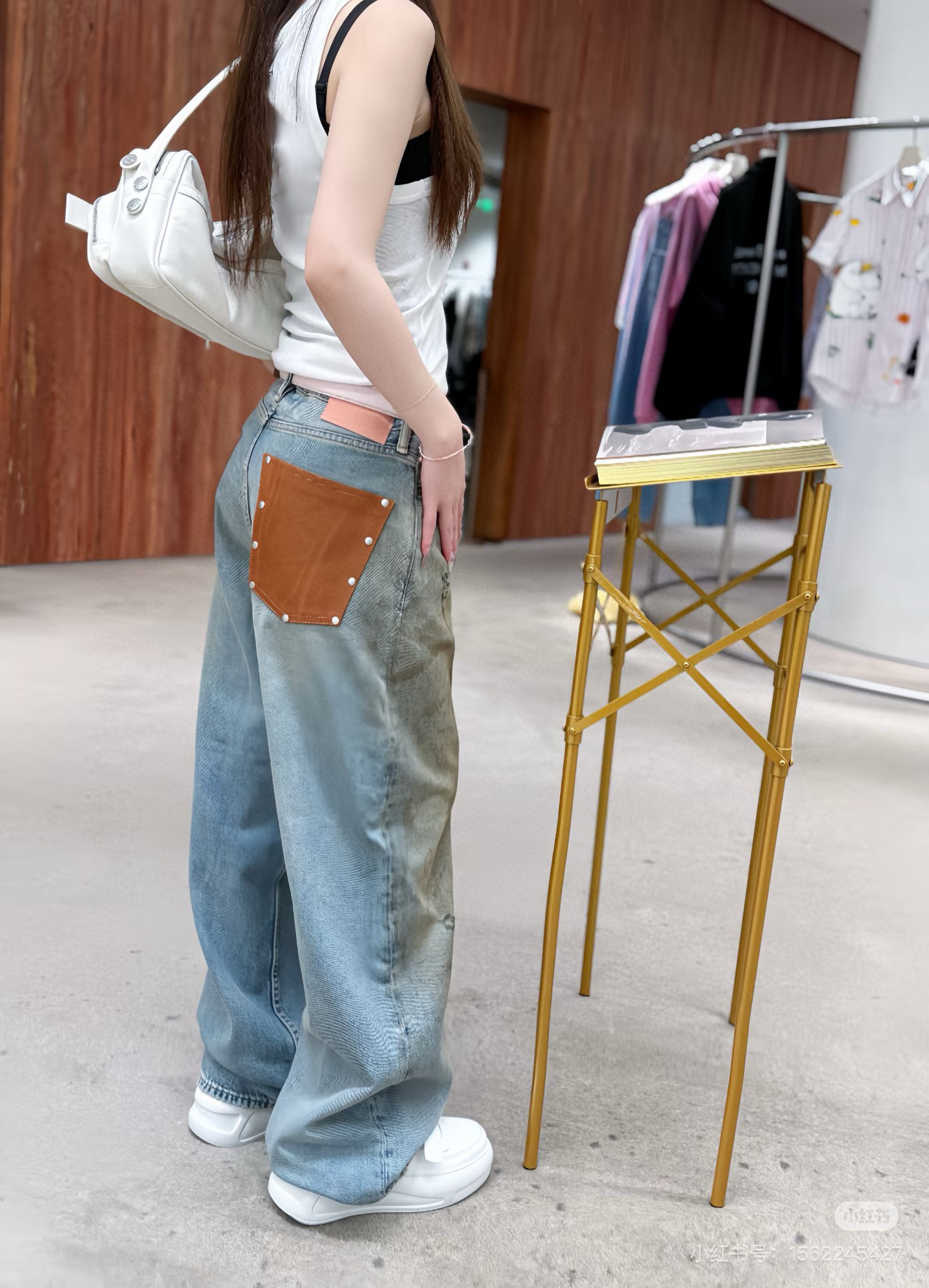 Slightly ripped, mud-dyed, distressed, washed, and dirty pants