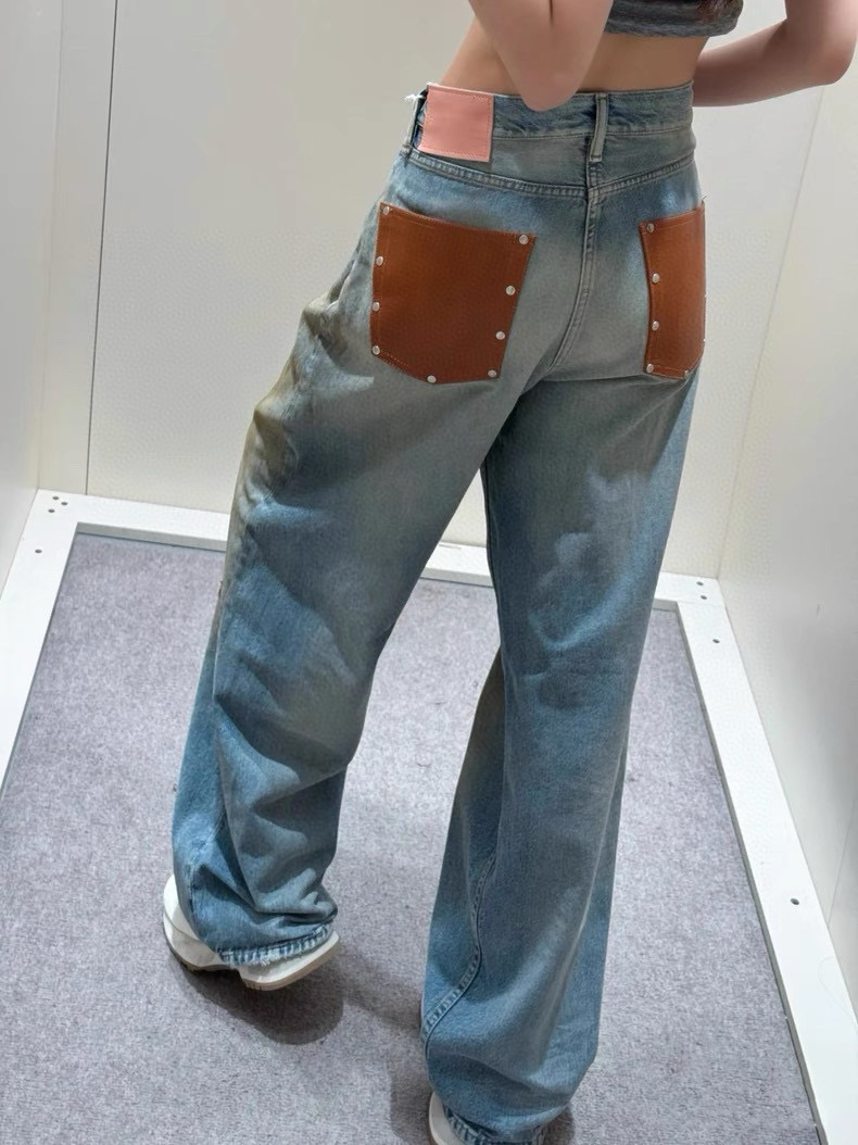 Slightly ripped, mud-dyed, distressed, washed, and dirty pants