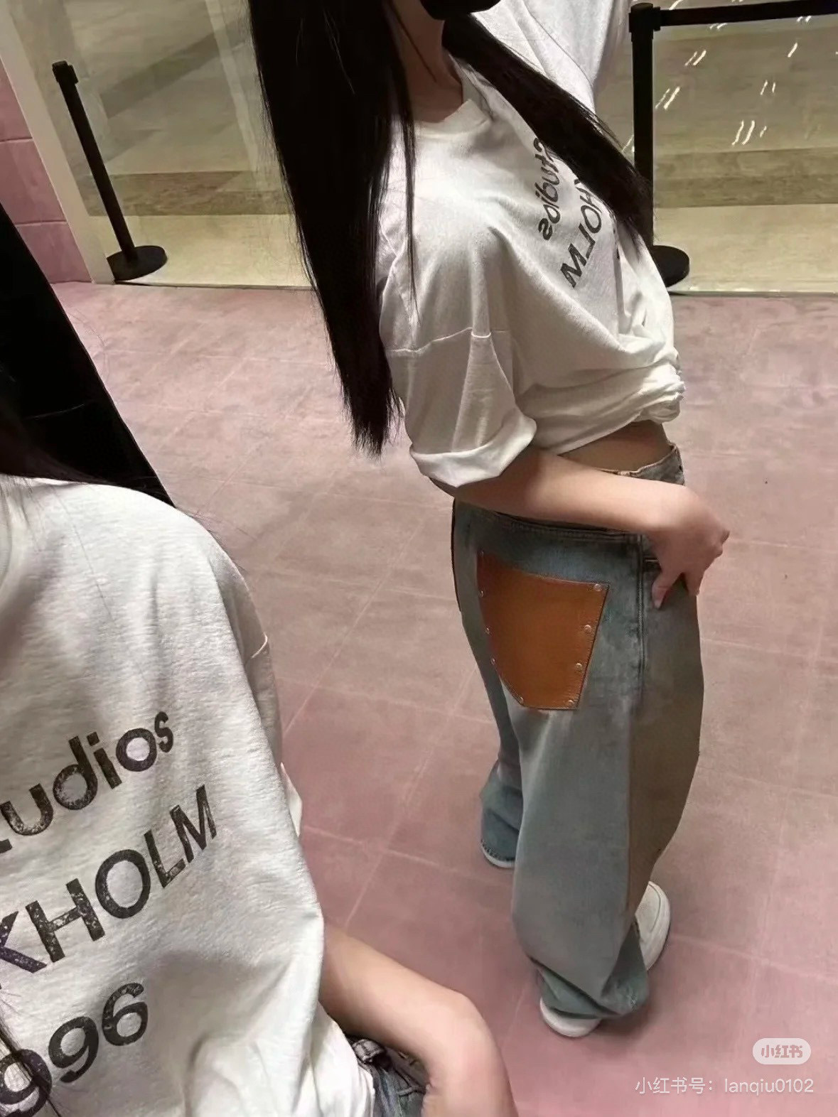 Slightly ripped, mud-dyed, distressed, washed, and dirty pants