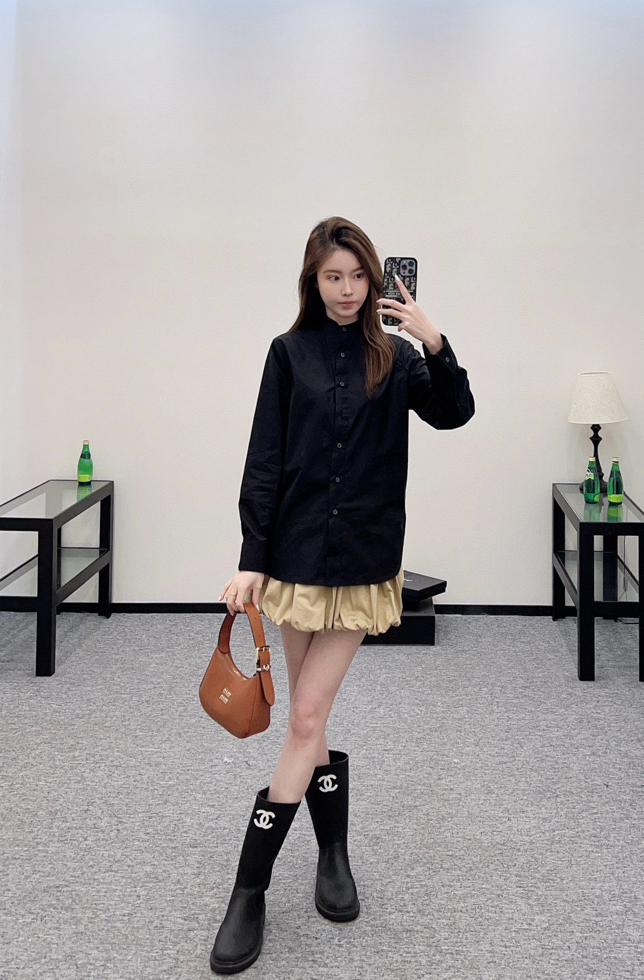 Detachable 3D lace ruffled shirt