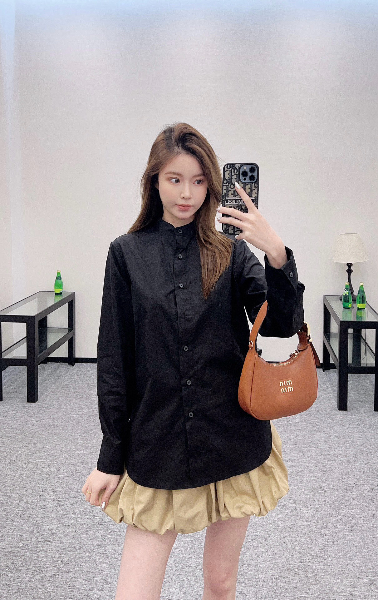 Detachable 3D lace ruffled shirt