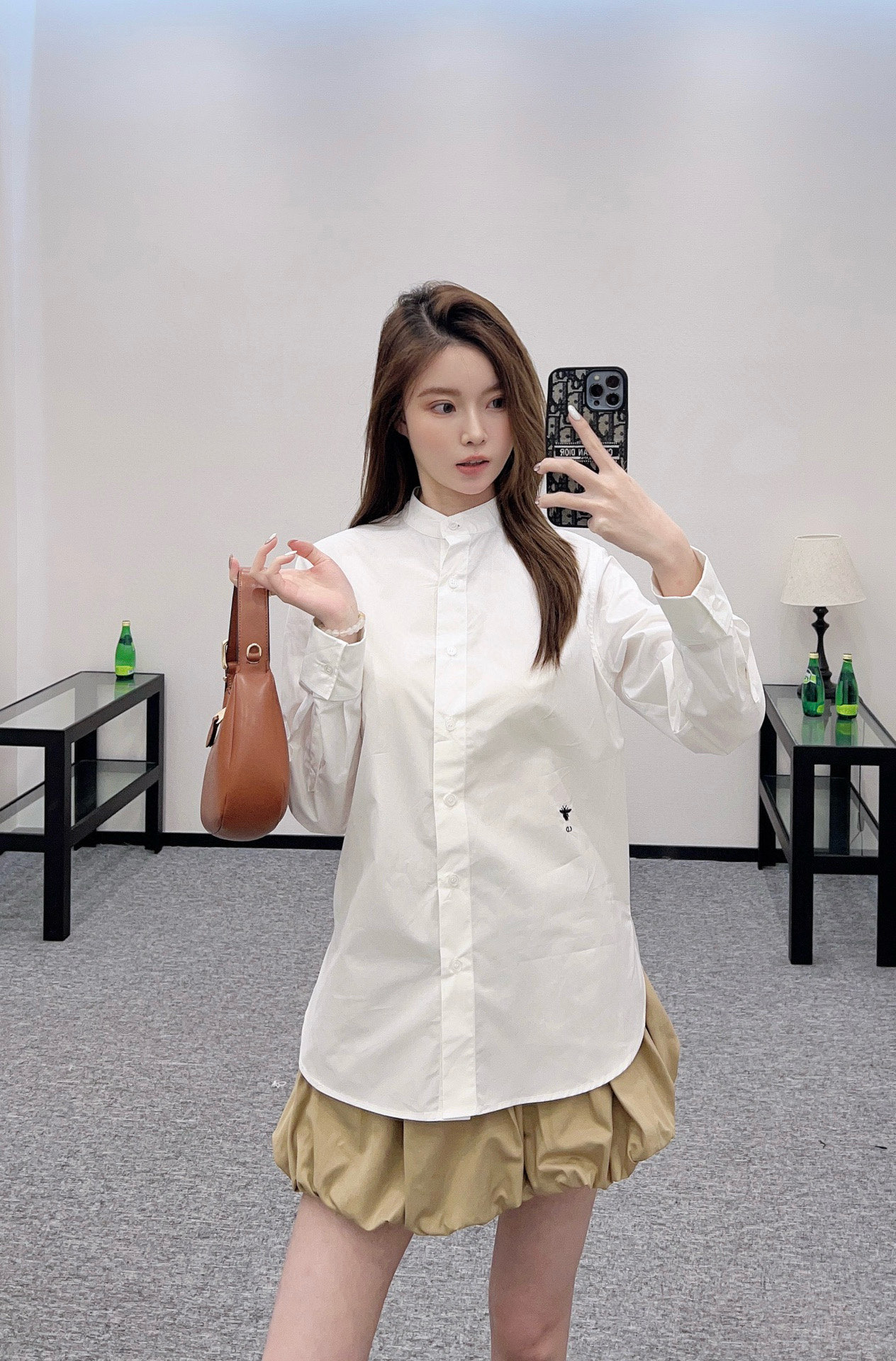 Detachable 3D lace ruffled shirt