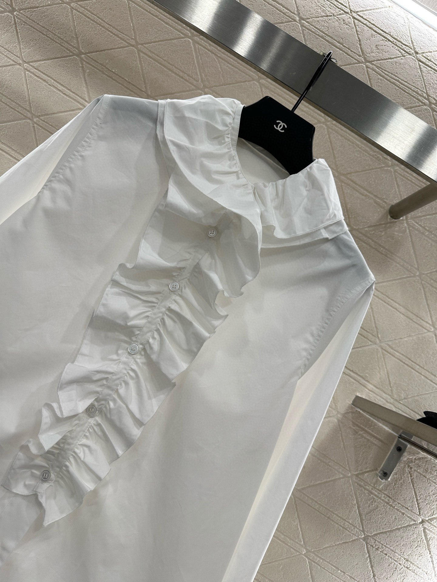 Detachable 3D lace ruffled shirt