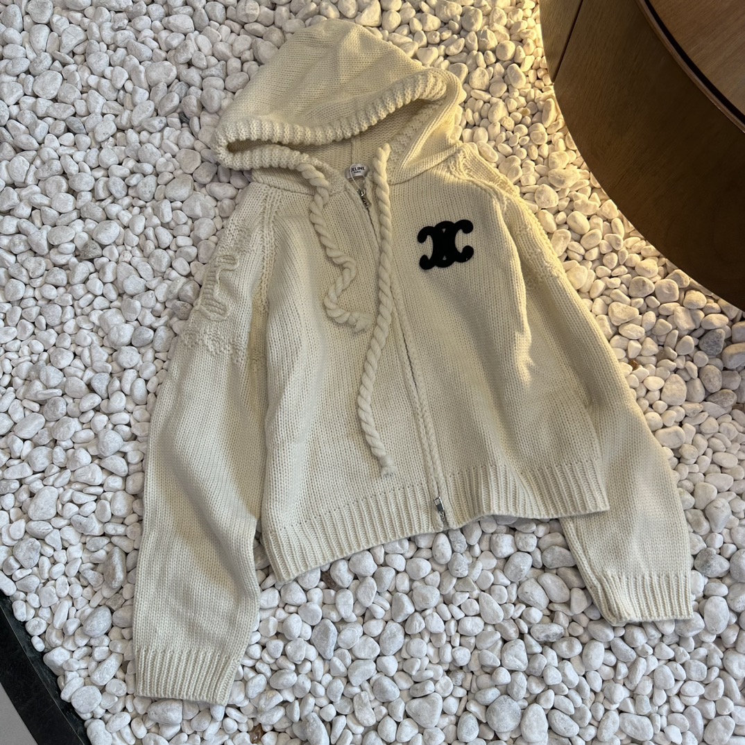 Black Label Hooded Cardigan Jacket