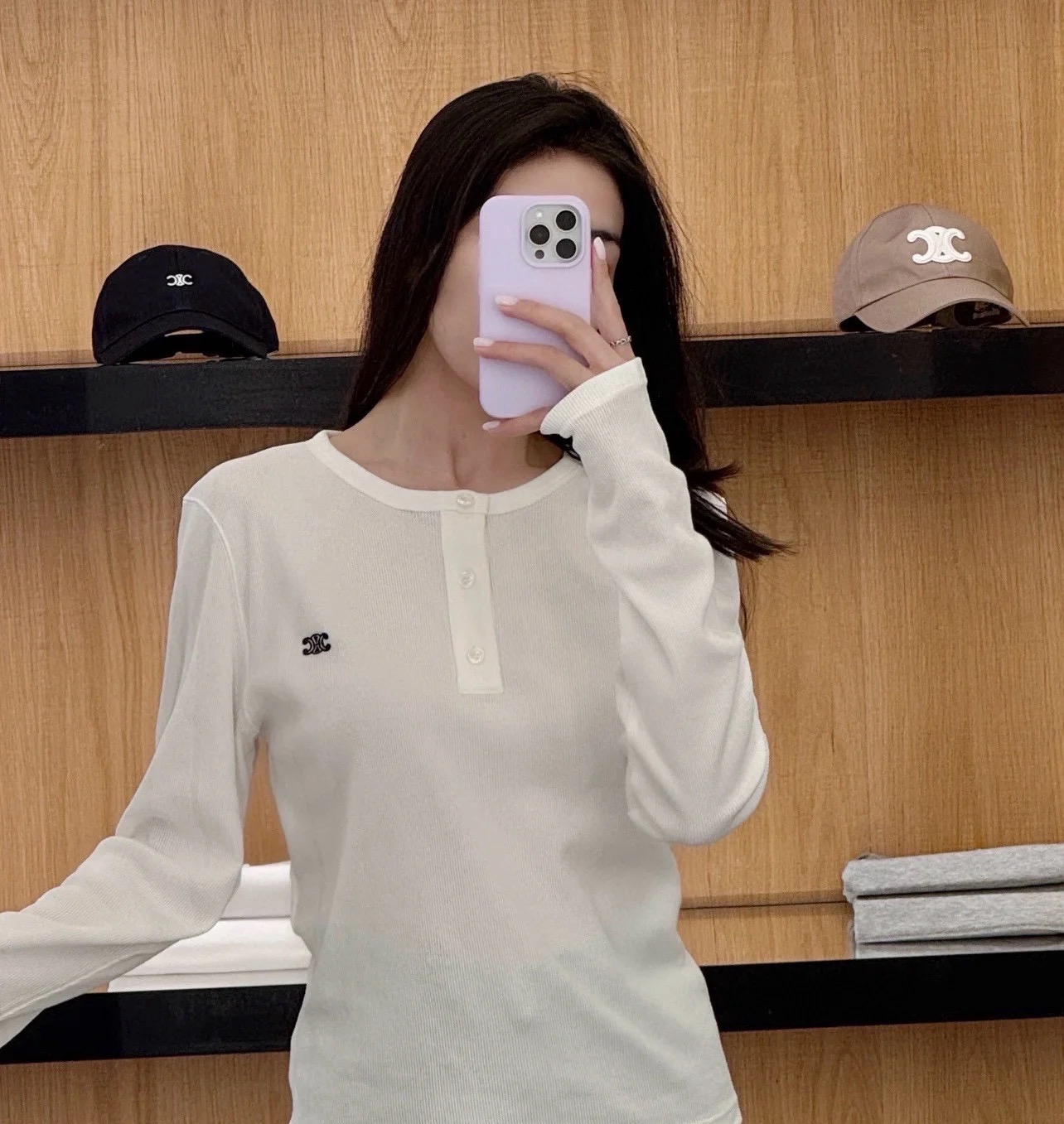 Simple solid color base shirt