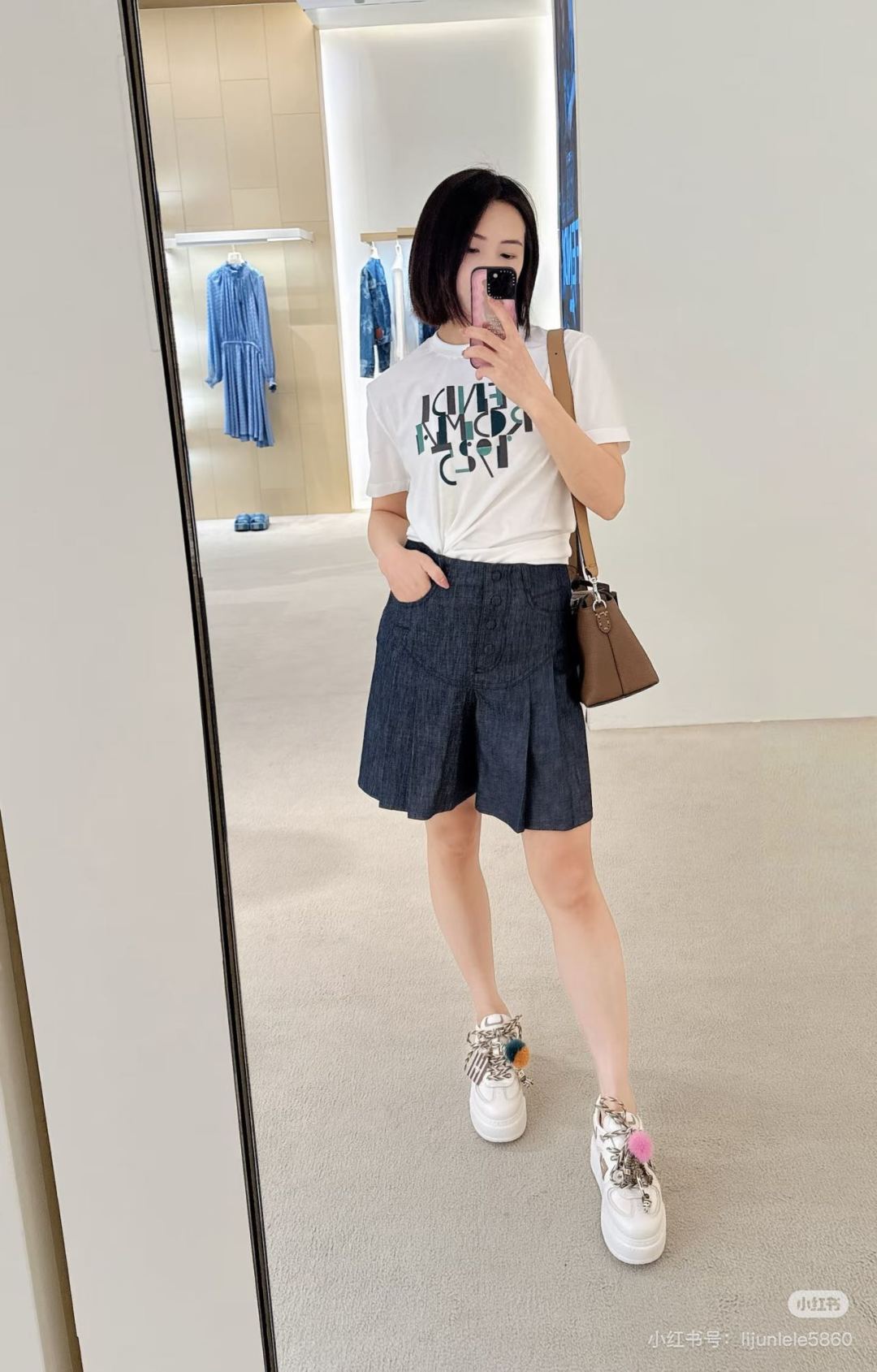 Vintage denim jacket and culottes set