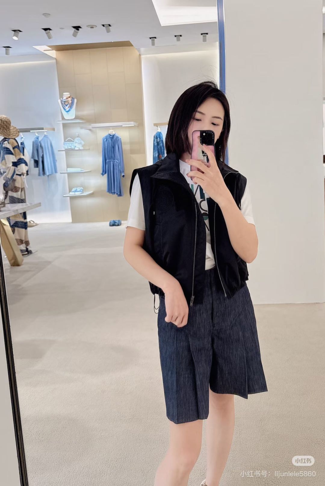 Vintage denim jacket and culottes set