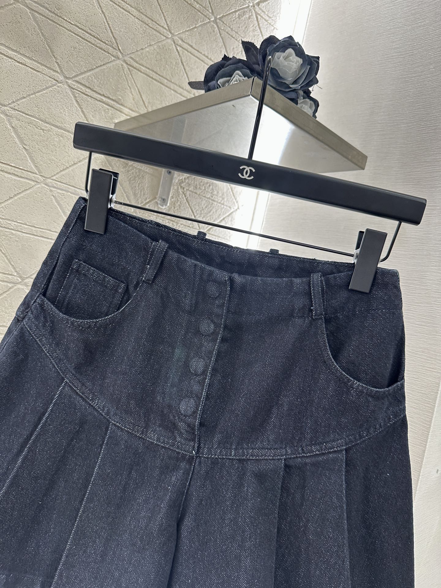 Vintage denim jacket and culottes set