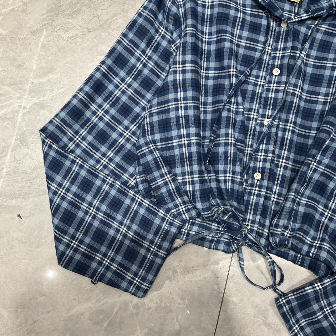 Plaid hooded shirt jacket
