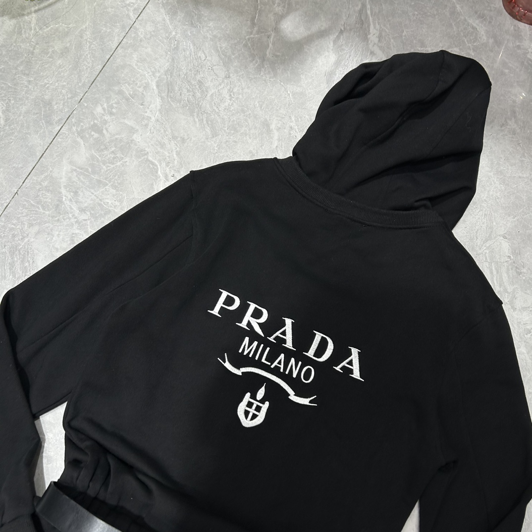 Hooded crew neck sweatshirt dress
