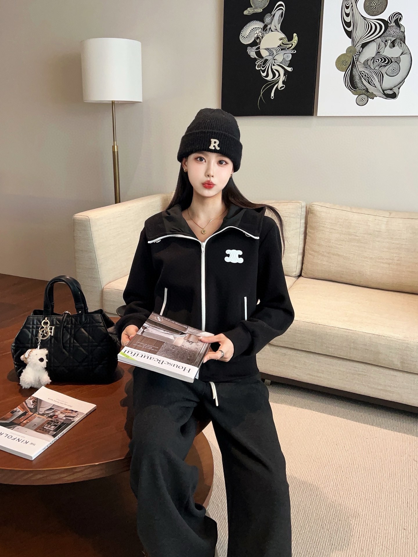 Hooded nylon jacket