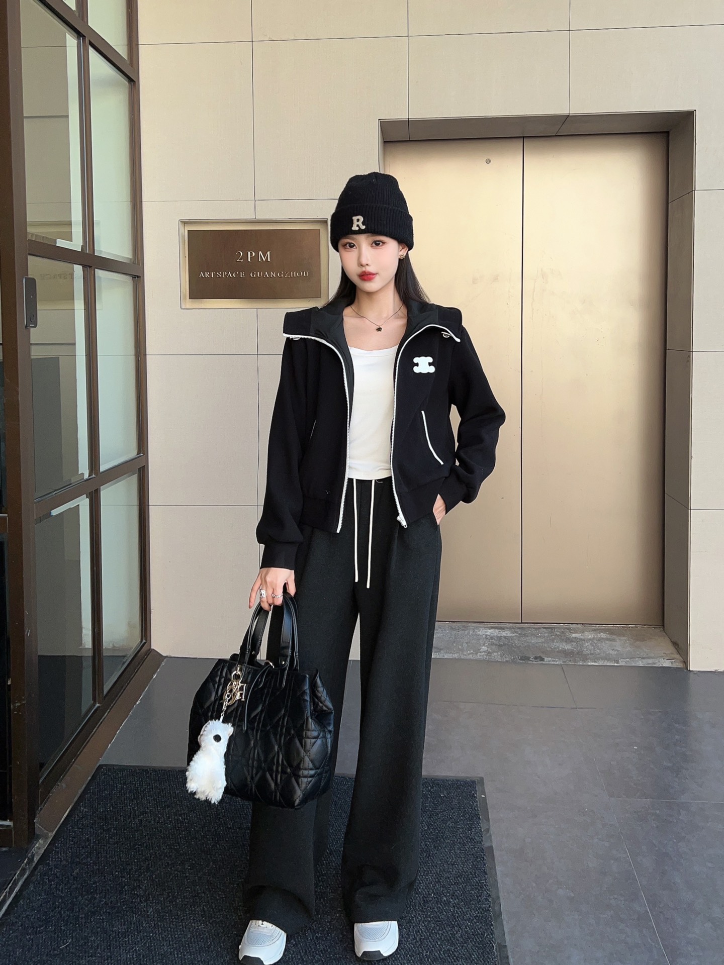 Hooded nylon jacket