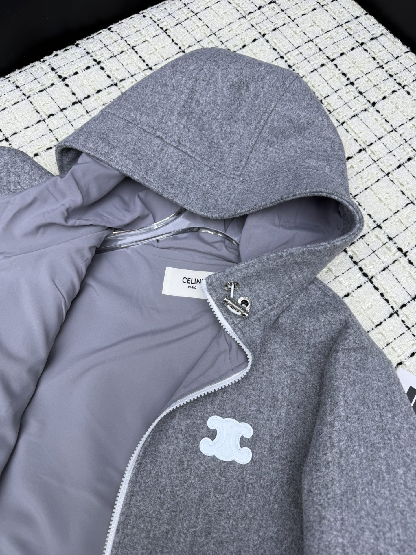 Hooded nylon jacket