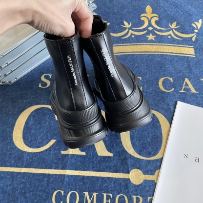 Front zipper Martin boots Platform ankle boots