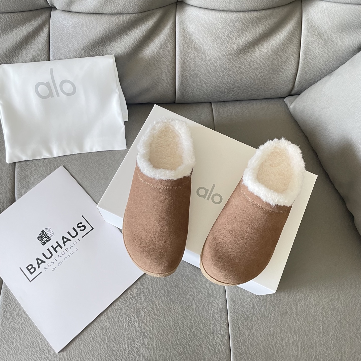 Autumn and winter lambswool slippers