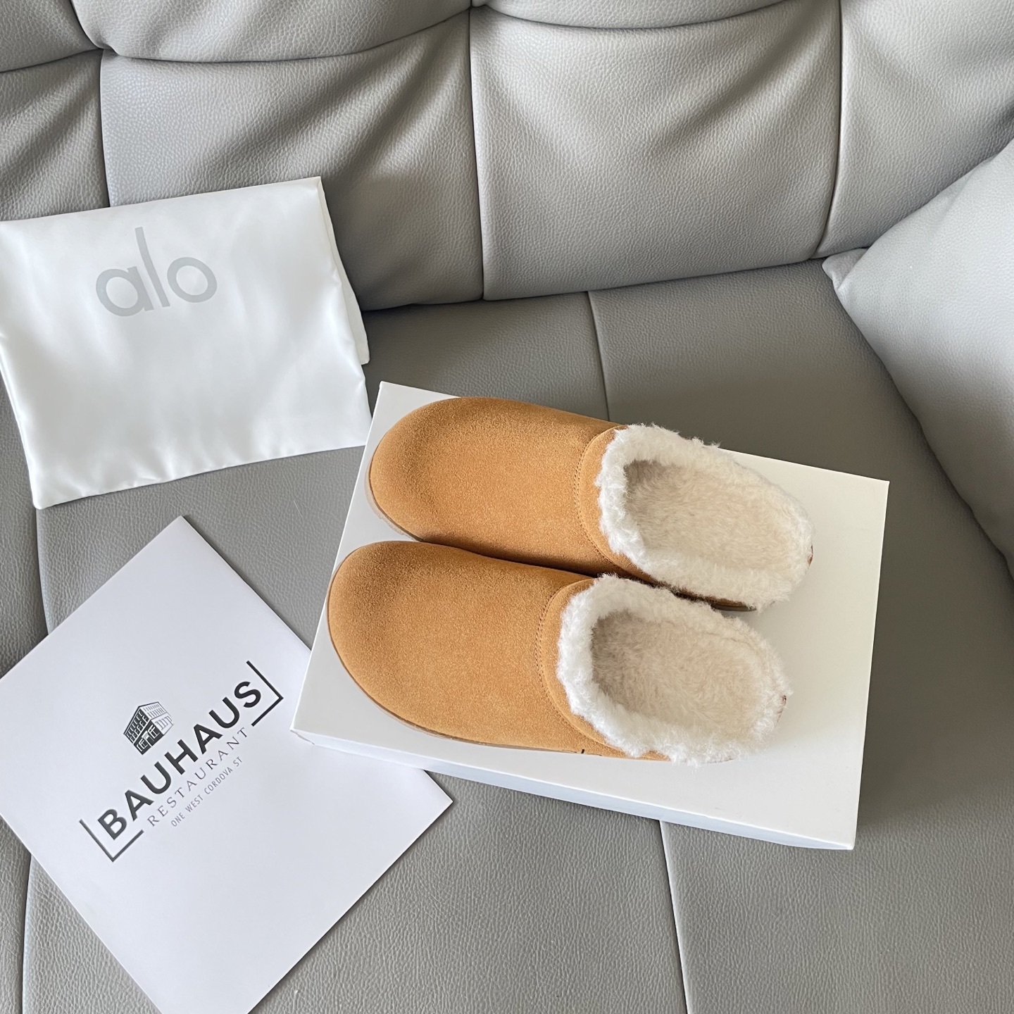 Autumn and winter lambswool slippers