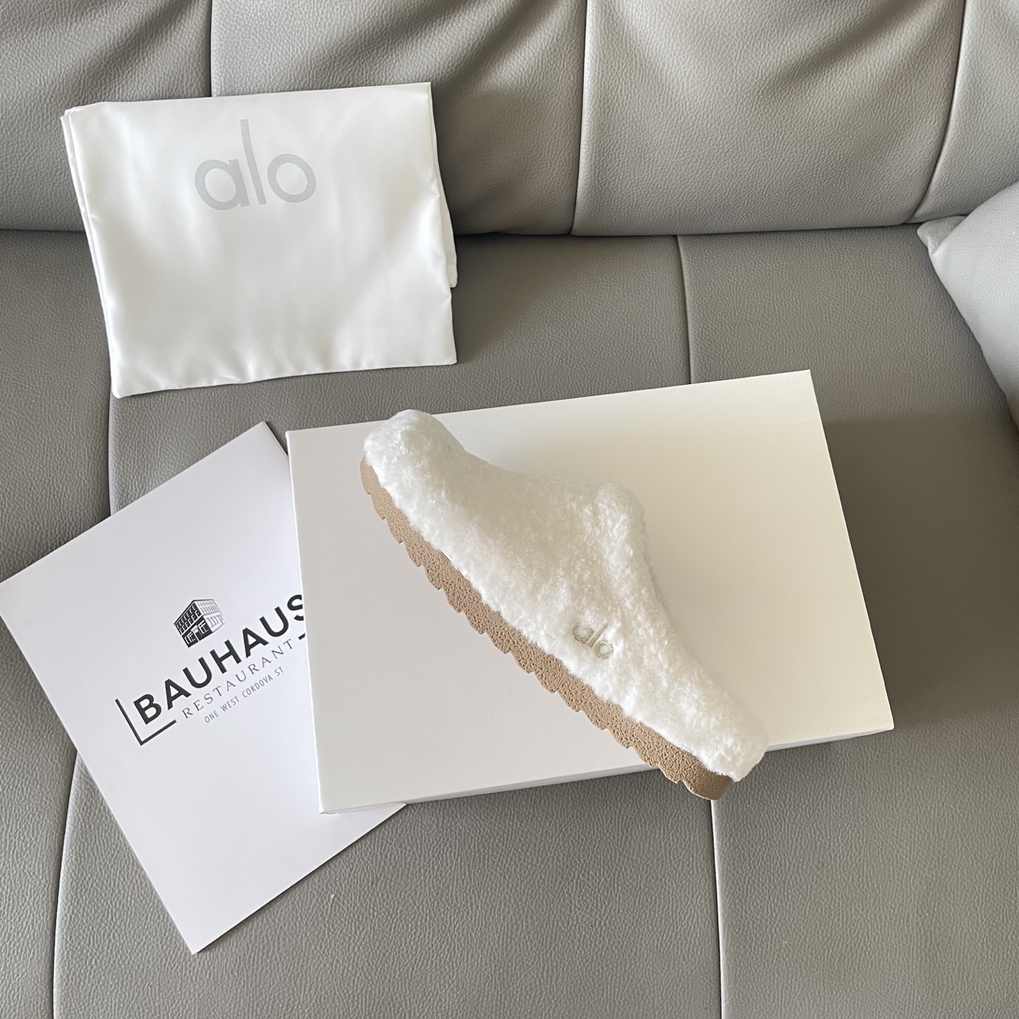 Autumn and winter lambswool slippers