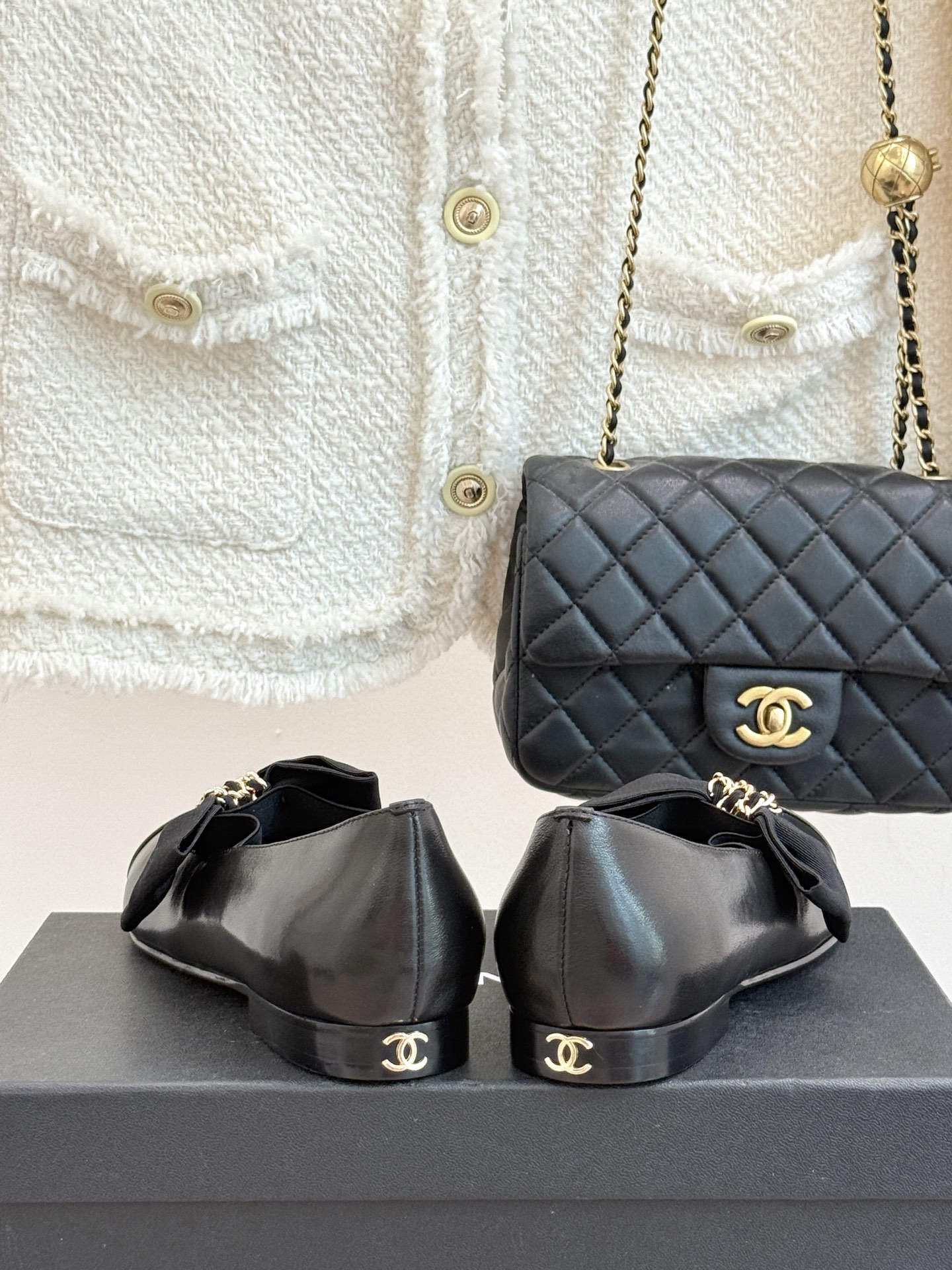 Chain Bow Colorblock Mary Janes