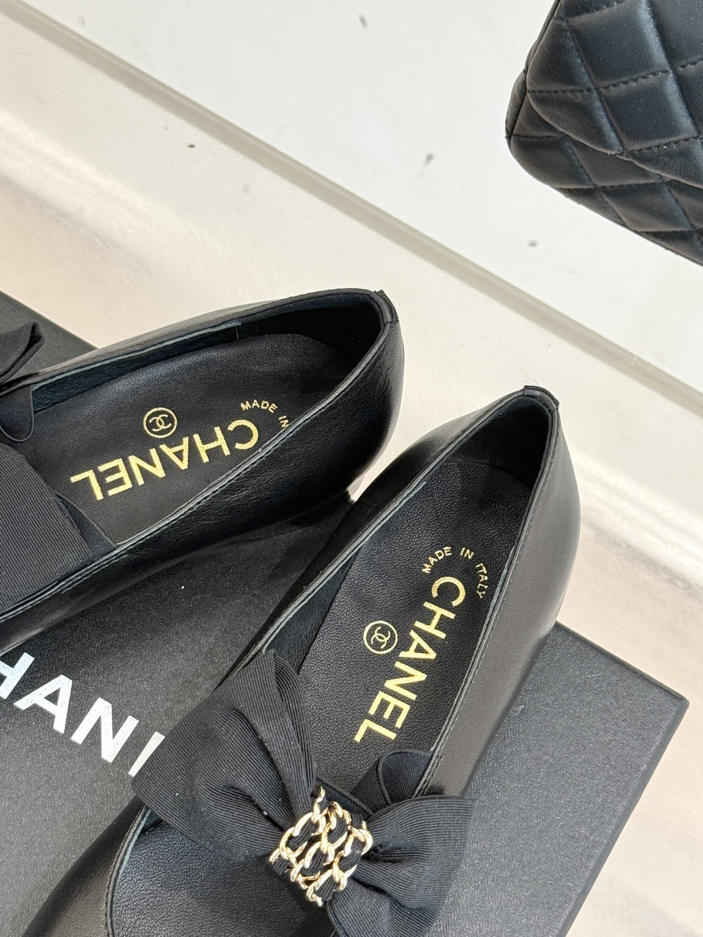 Chain Bow Colorblock Mary Janes