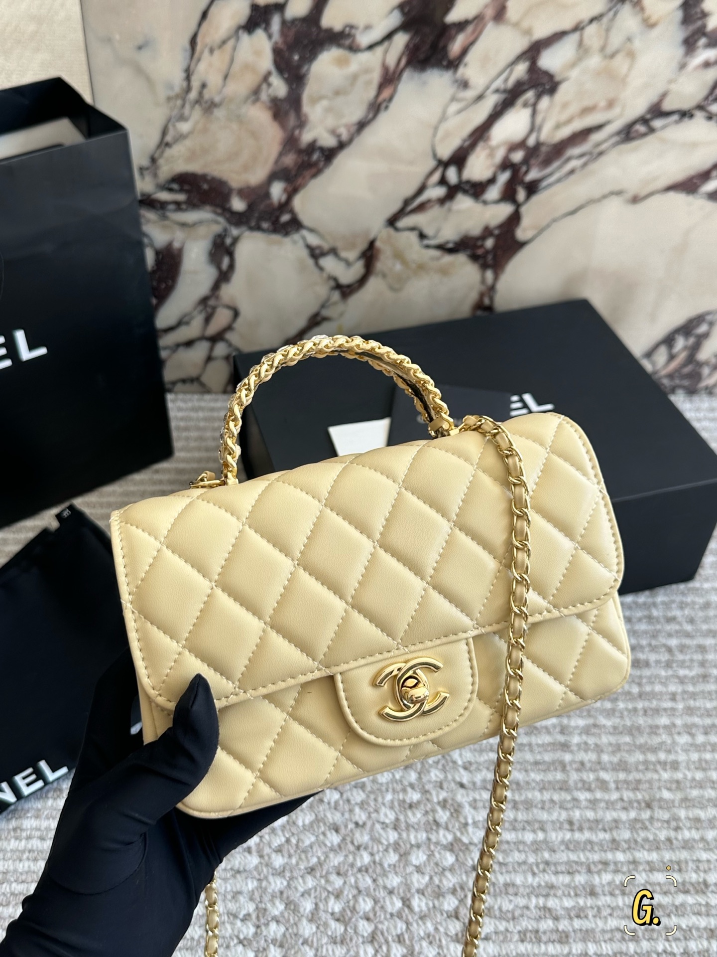 Leather chain handle 20*12