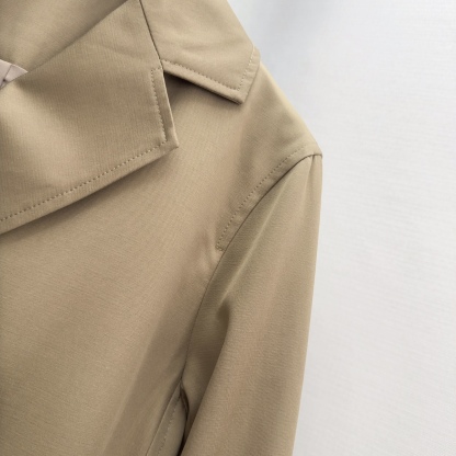 Side-breasted lapel trench coat