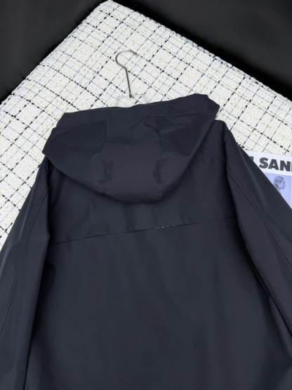 Plaid reversible lapel trench coat long coat single-breasted design